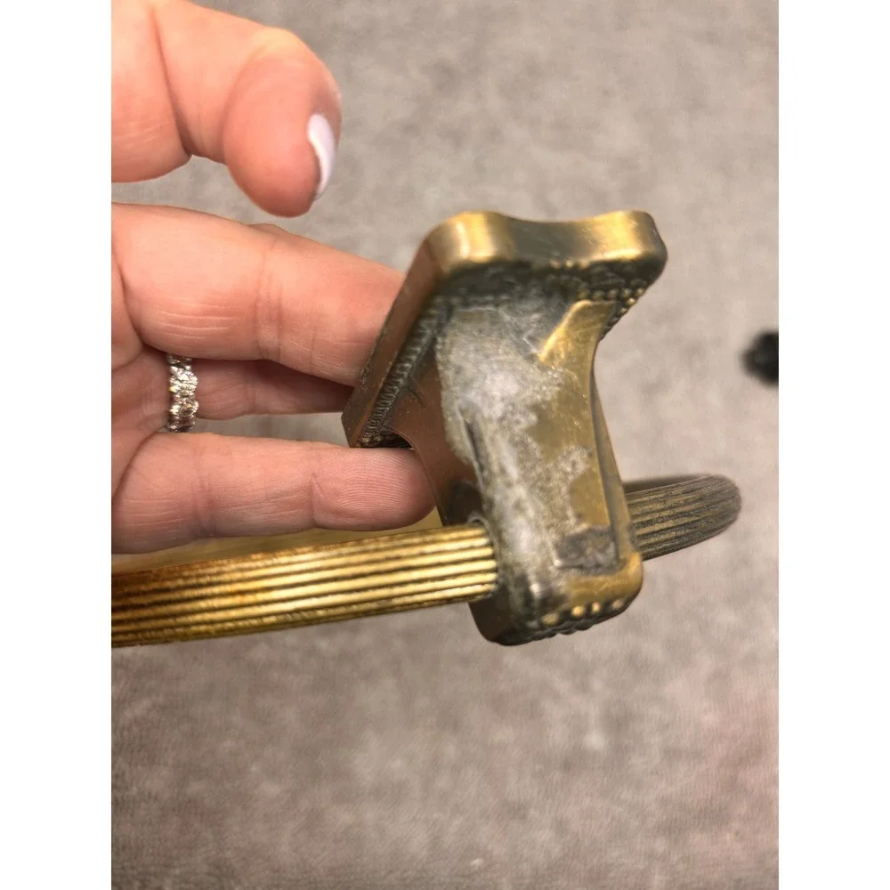 Vtg Towel Ring Wall Mount Bathroom Hand Towel Holder Decorative Hardware